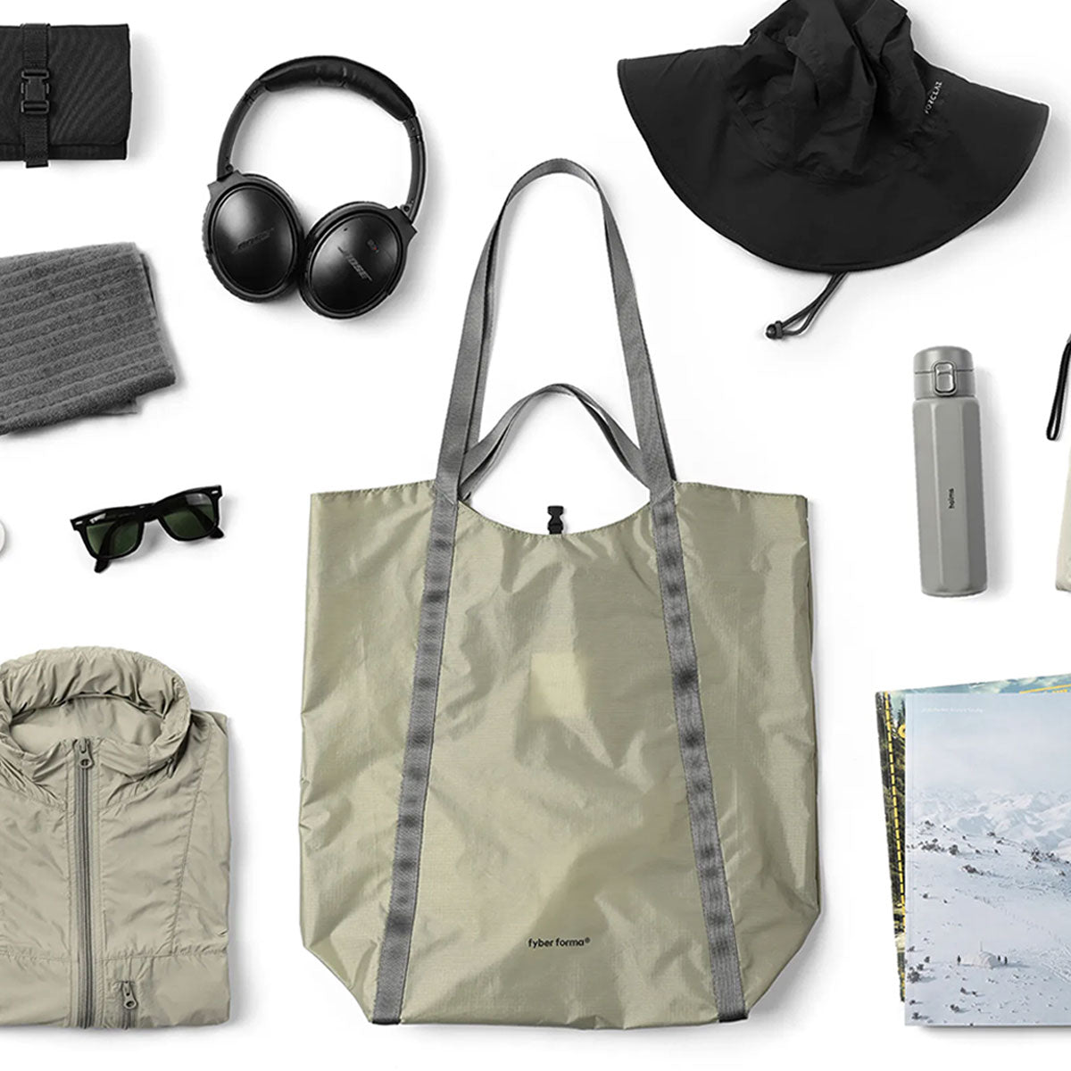 Fyber Forma : Foldpack Tote 18L : Khaki Green