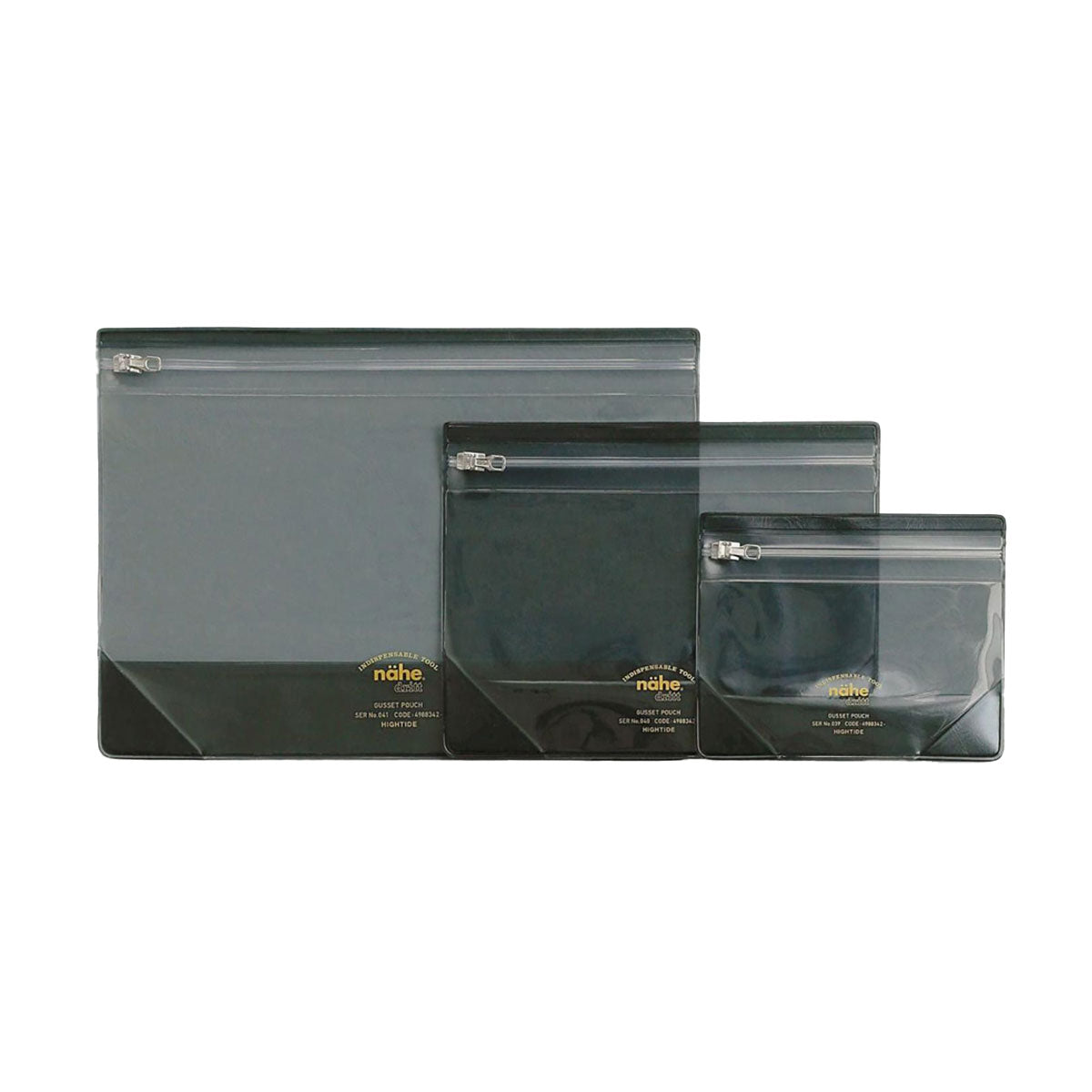 Nähe : Gusset Pouch Clear : Clear Grey