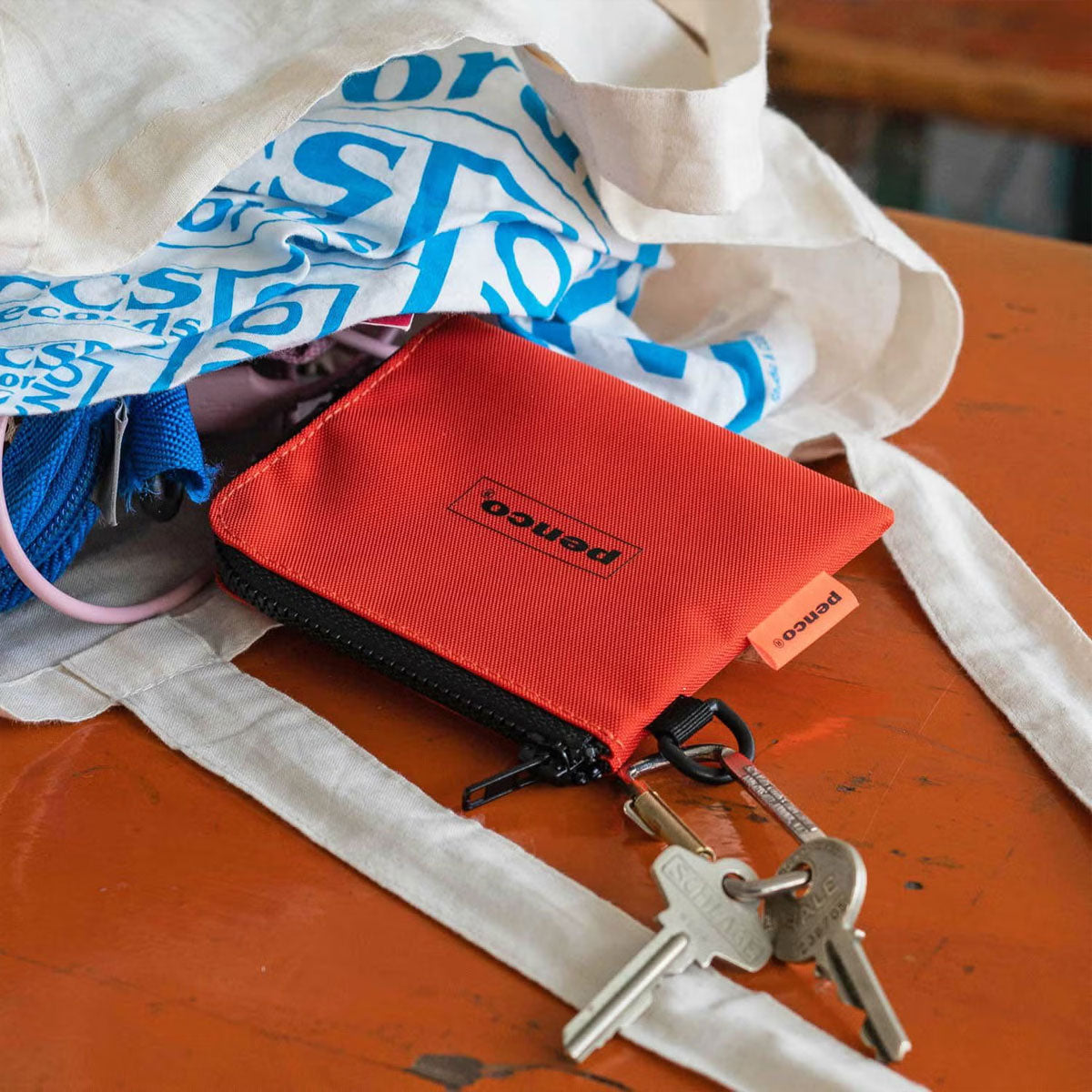 Penco : L-Zip Purse : Orange