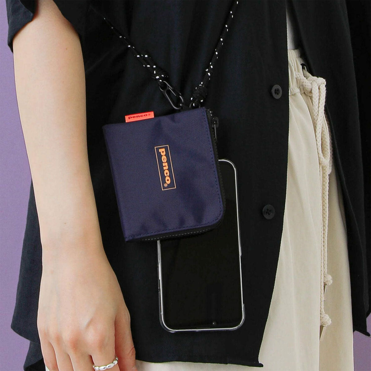 Penco : L-Zip Purse : Navy