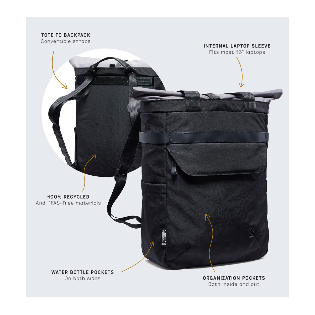 Chrome Industries : Valencia 22L Totepack : Black
