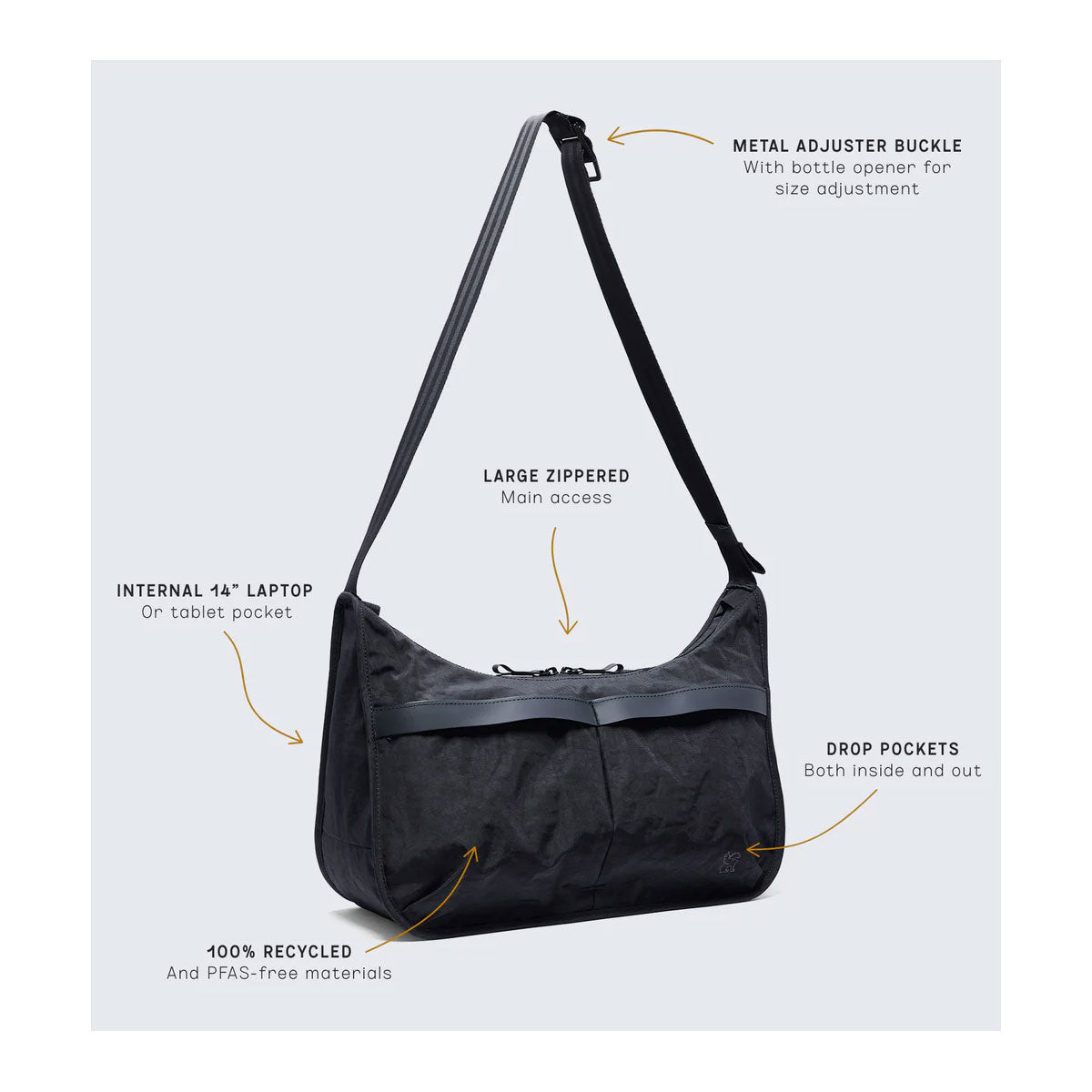 Chrome Industries : Yoyogi 14L Messenger : Black