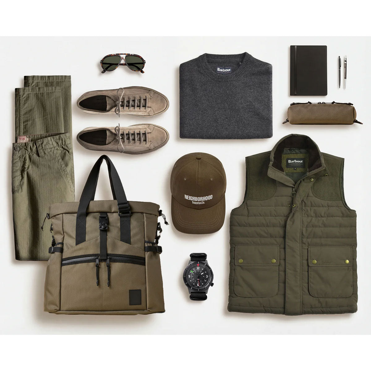 The Brown Buffalo : Conceal Tote 20L : UltraGrid™ 210D Nylon Black Grid