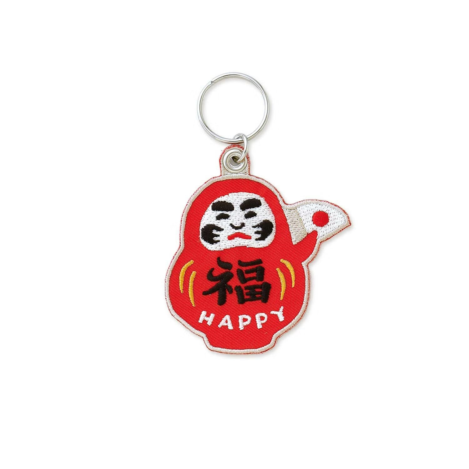 New Retro : Stitchwork Keychain : Daruma