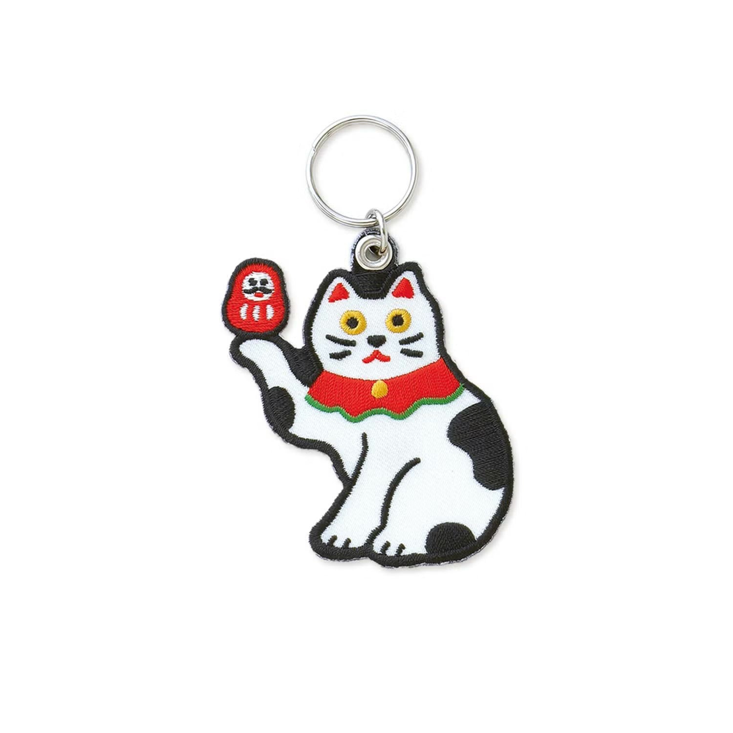 New Retro : Stitchwork Keychain : Maneki-neko