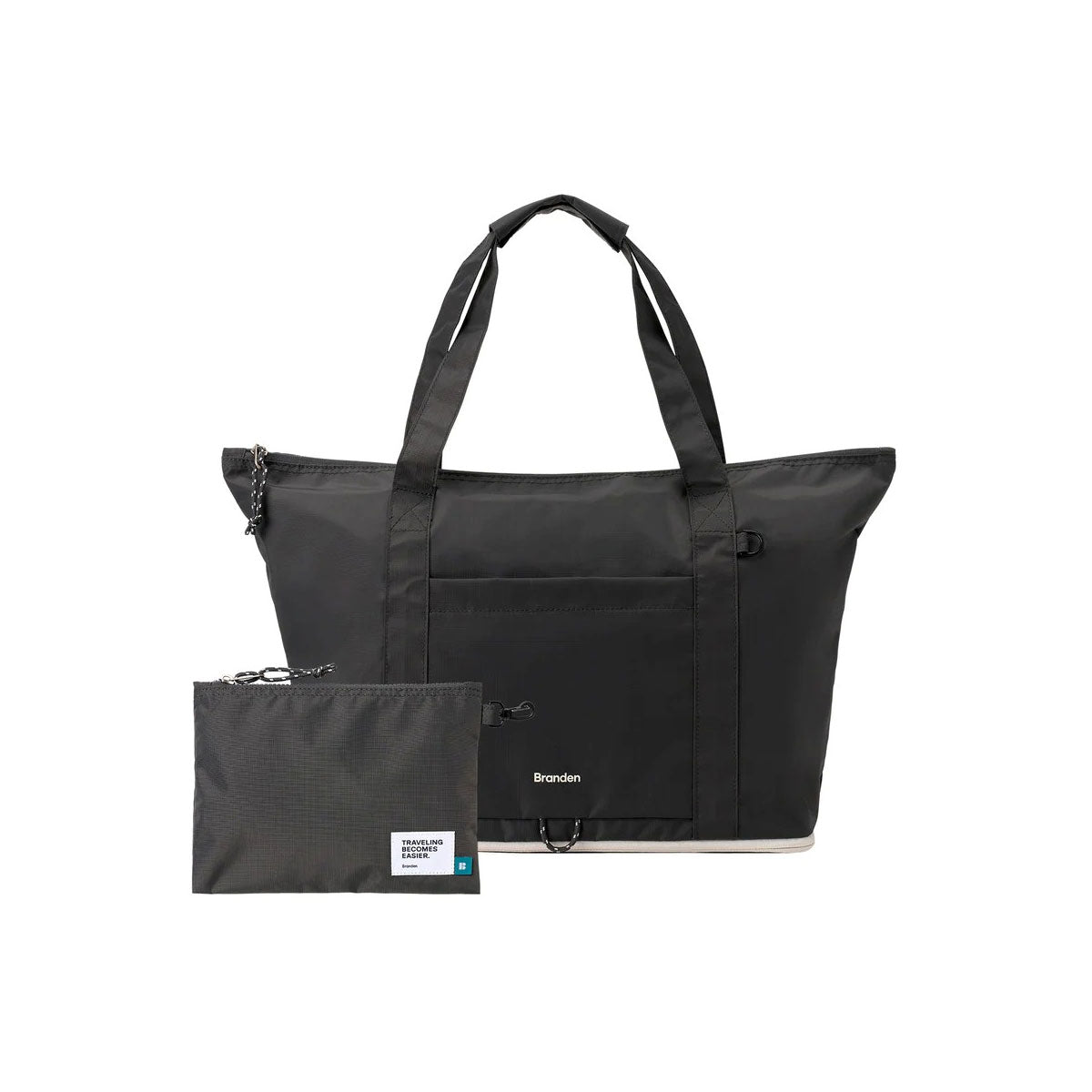Branden : Foldable Carry-All Tote Bag : Charcoal Grey