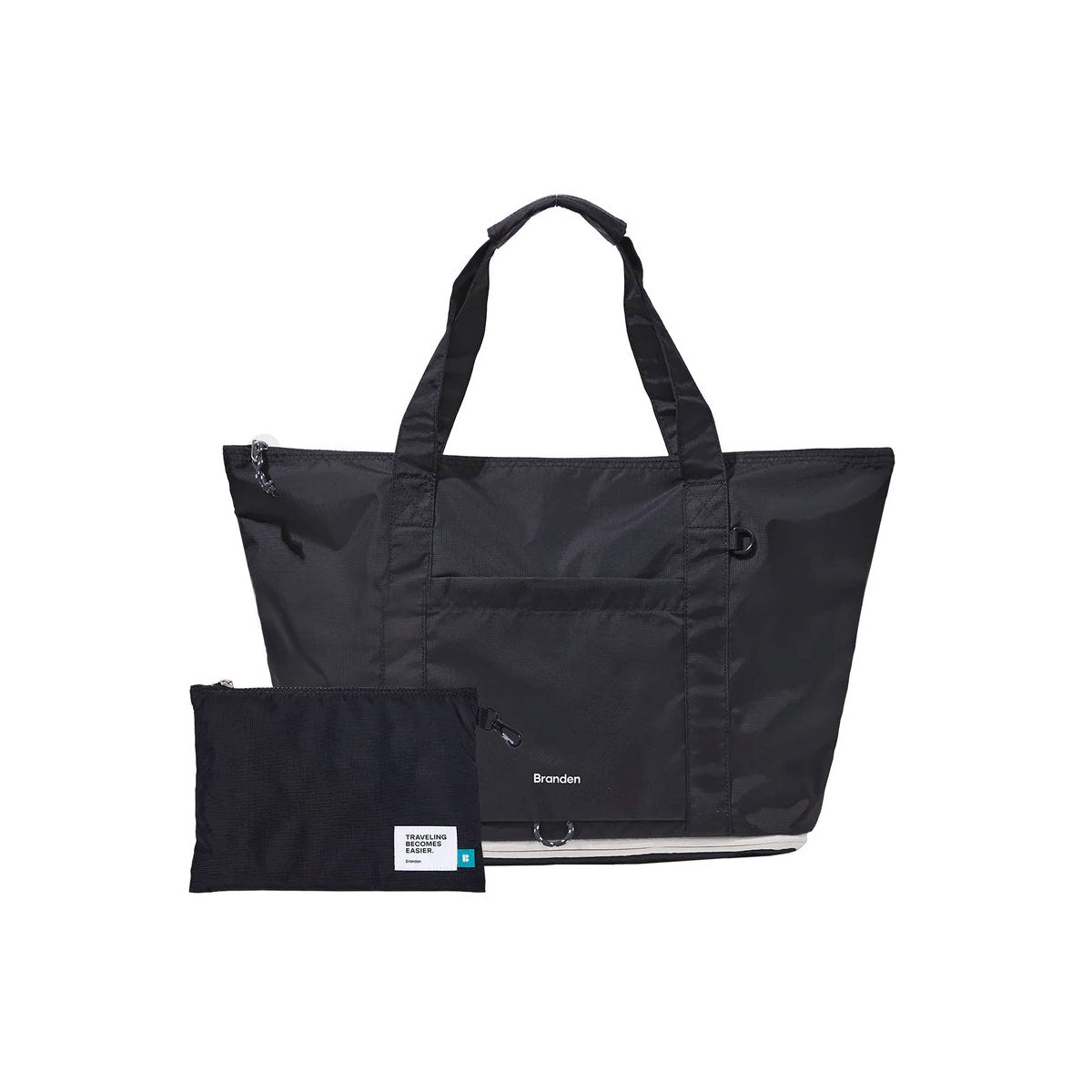 Branden : Foldable Carry-All Tote Bag : Black