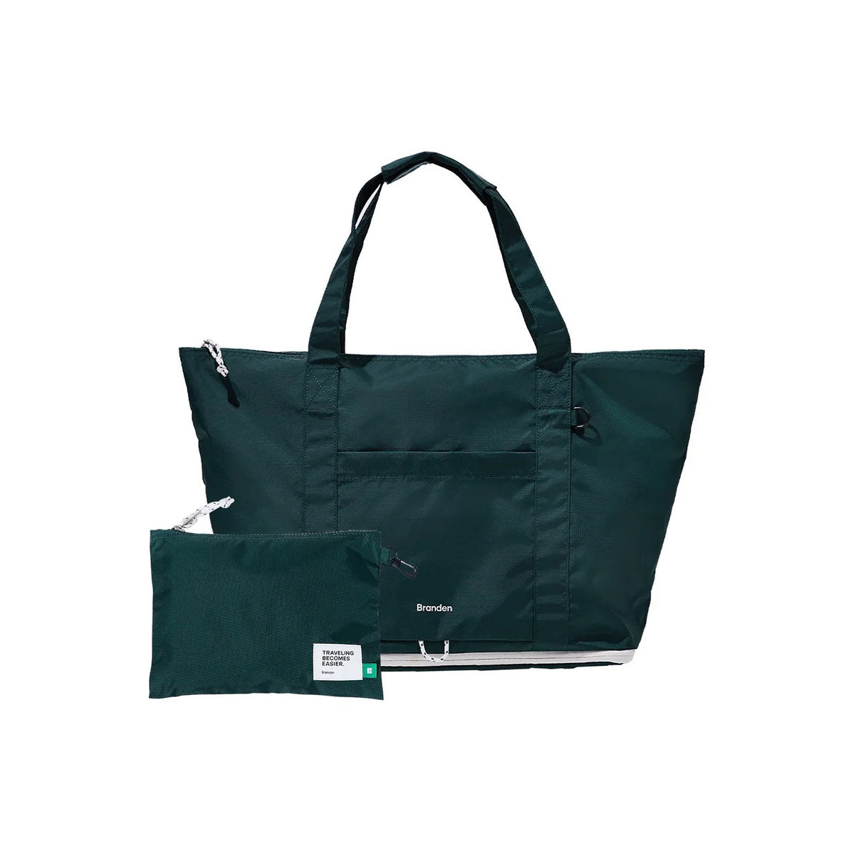 Branden : Foldable Carry-All Tote Bag : Deep green