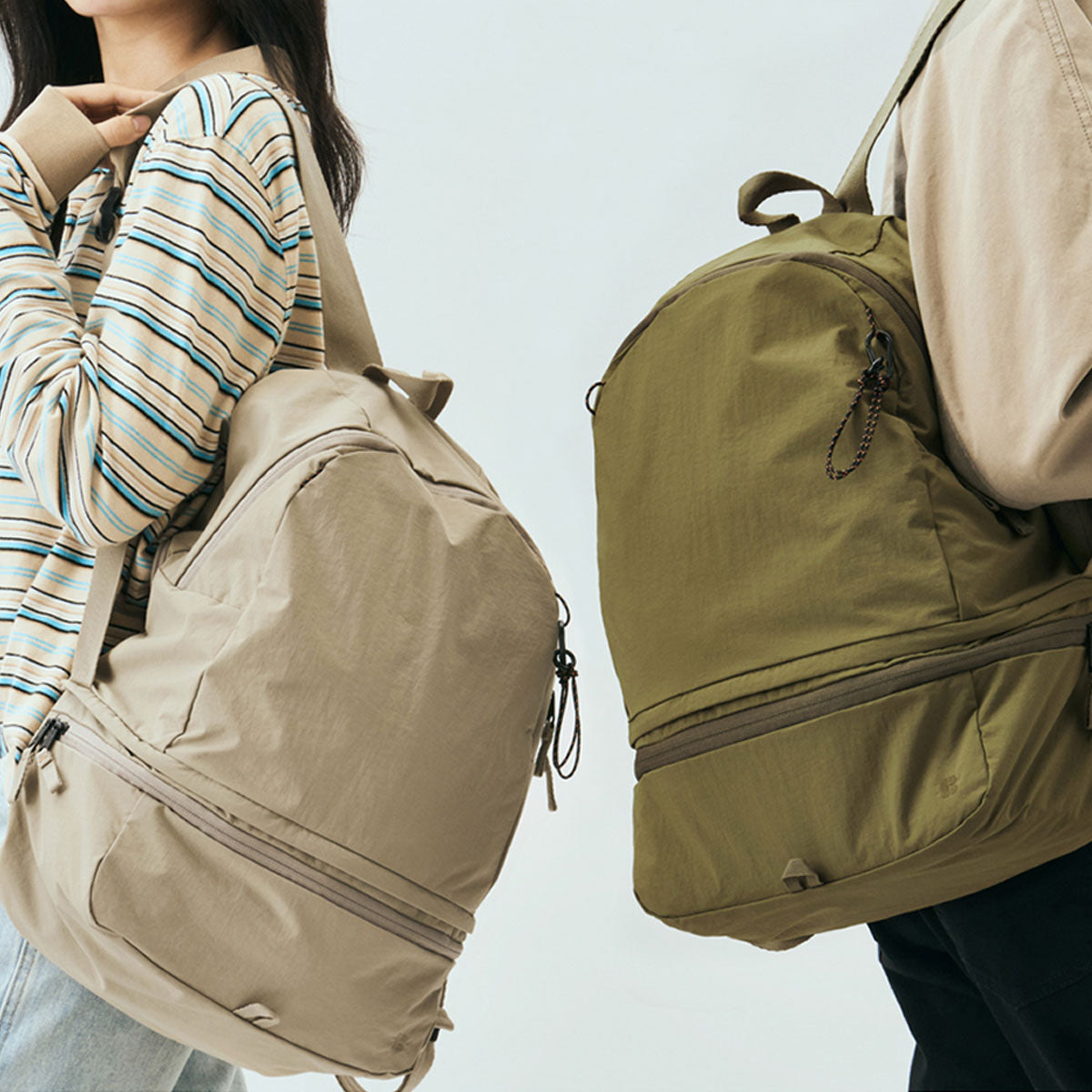 Branden : Multi-Packable Backpack 24L (3-Way-Bag) : Beige