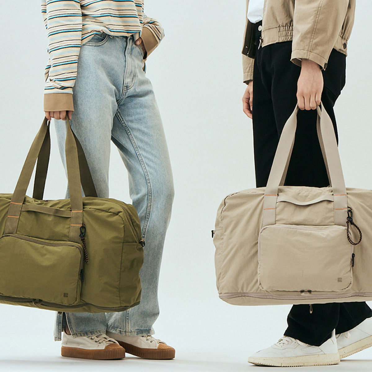 Branden : Multi-packable Boston Bag (29L-36L) : Beige