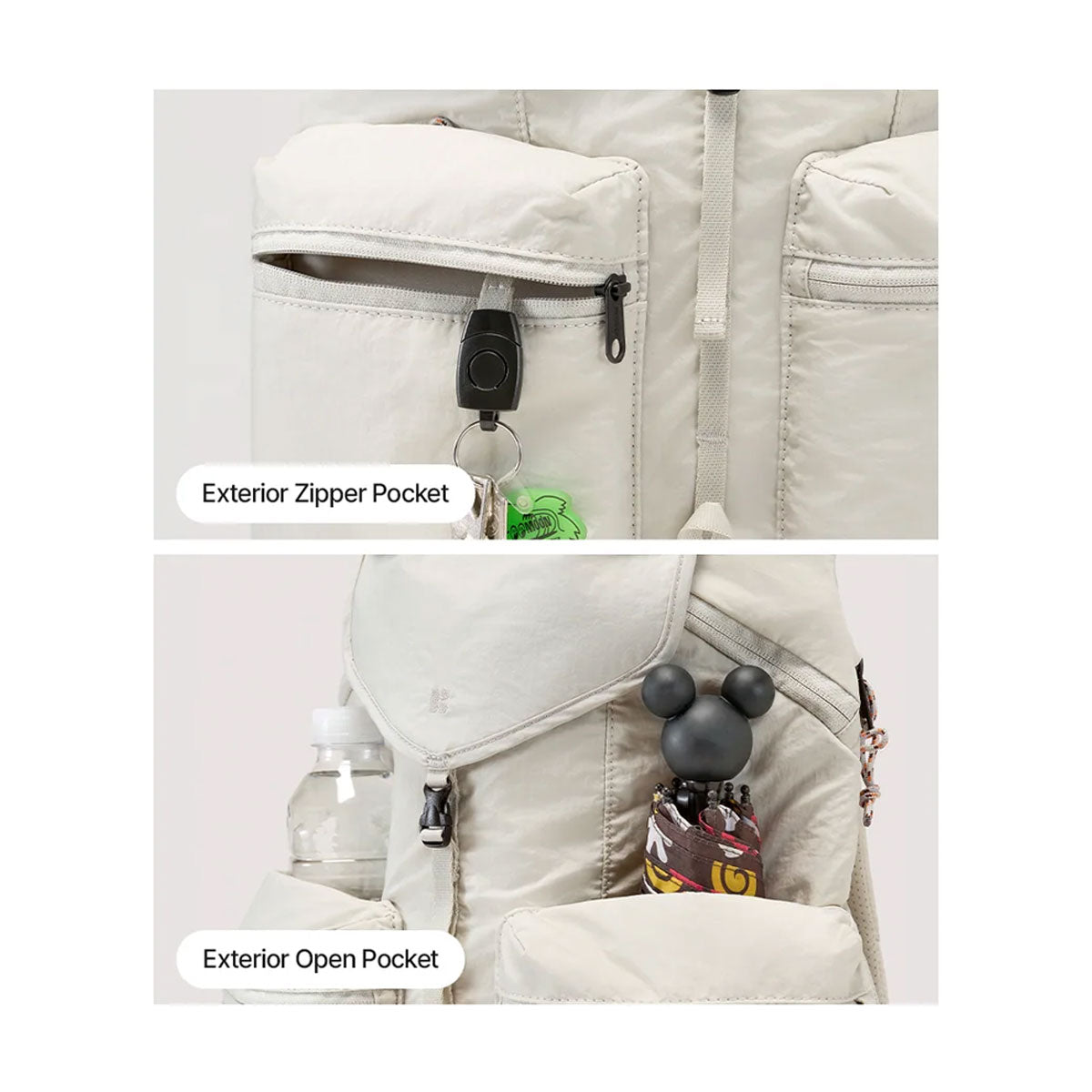 Branden : Safe Plus Backpack (Anti-Theft) 19L-30L : Warm Grey