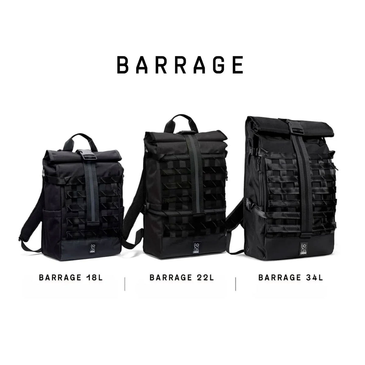 CHROME BARRAGE PANNIER 25L ブラック Barrage 22L Pack by Chrome Industries | The Bag Creature