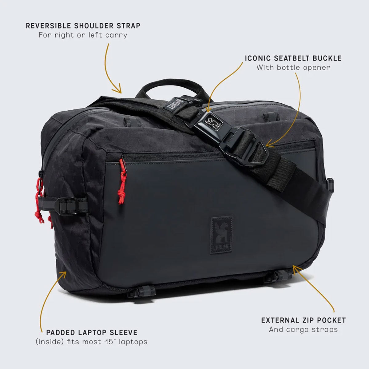 CHROME KADET MAX 15L ブラック Kadet Max WP Bag by Chrome Industries | The Bag Creature