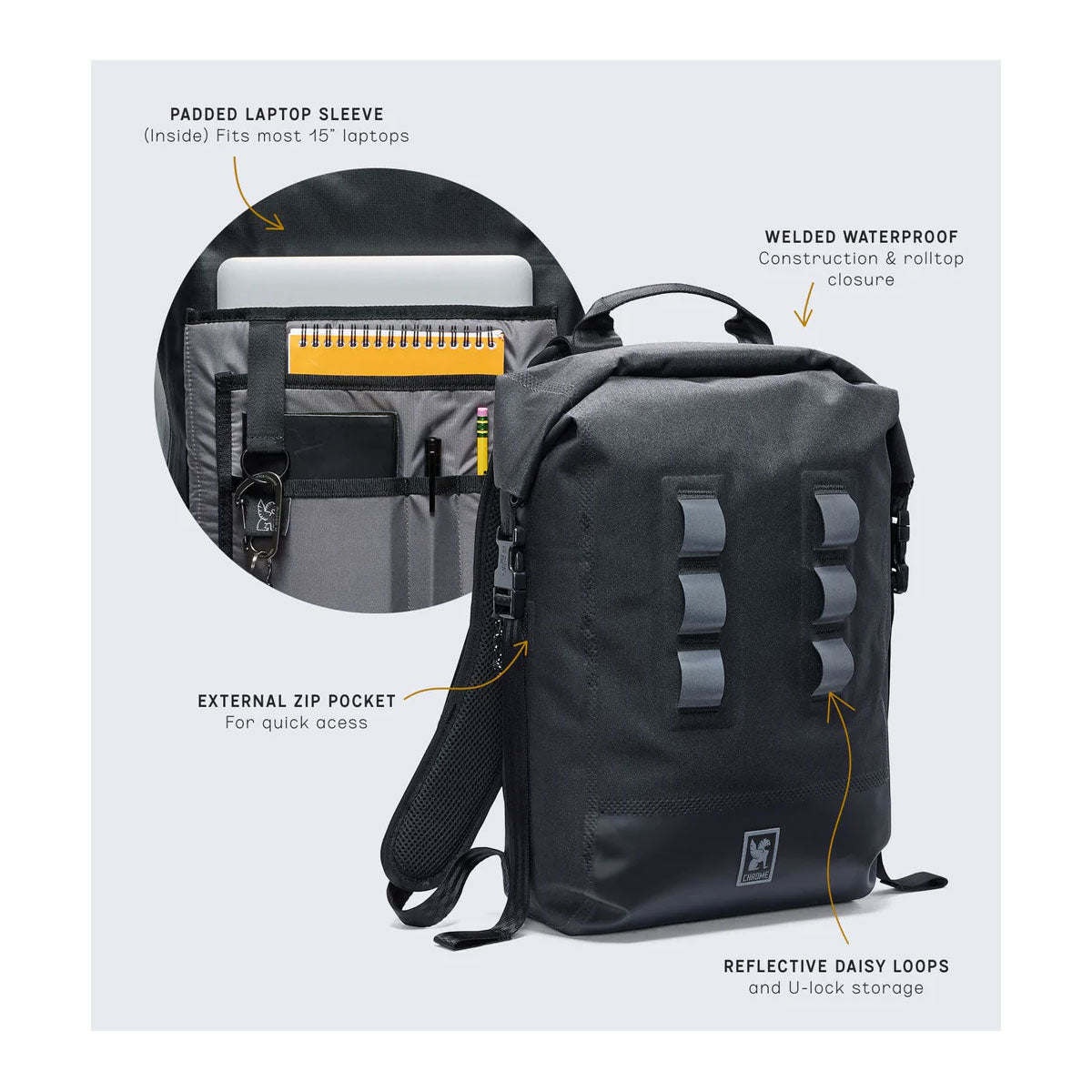 [PO] Chrome Industries : Urban Ex Backpack 20L : Black