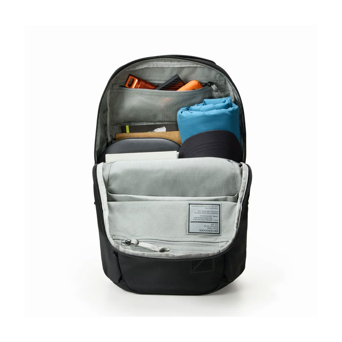 [PO] EVERGOODS : Civic Half Zip 26L : Solution Dyed Black (Updated Version)