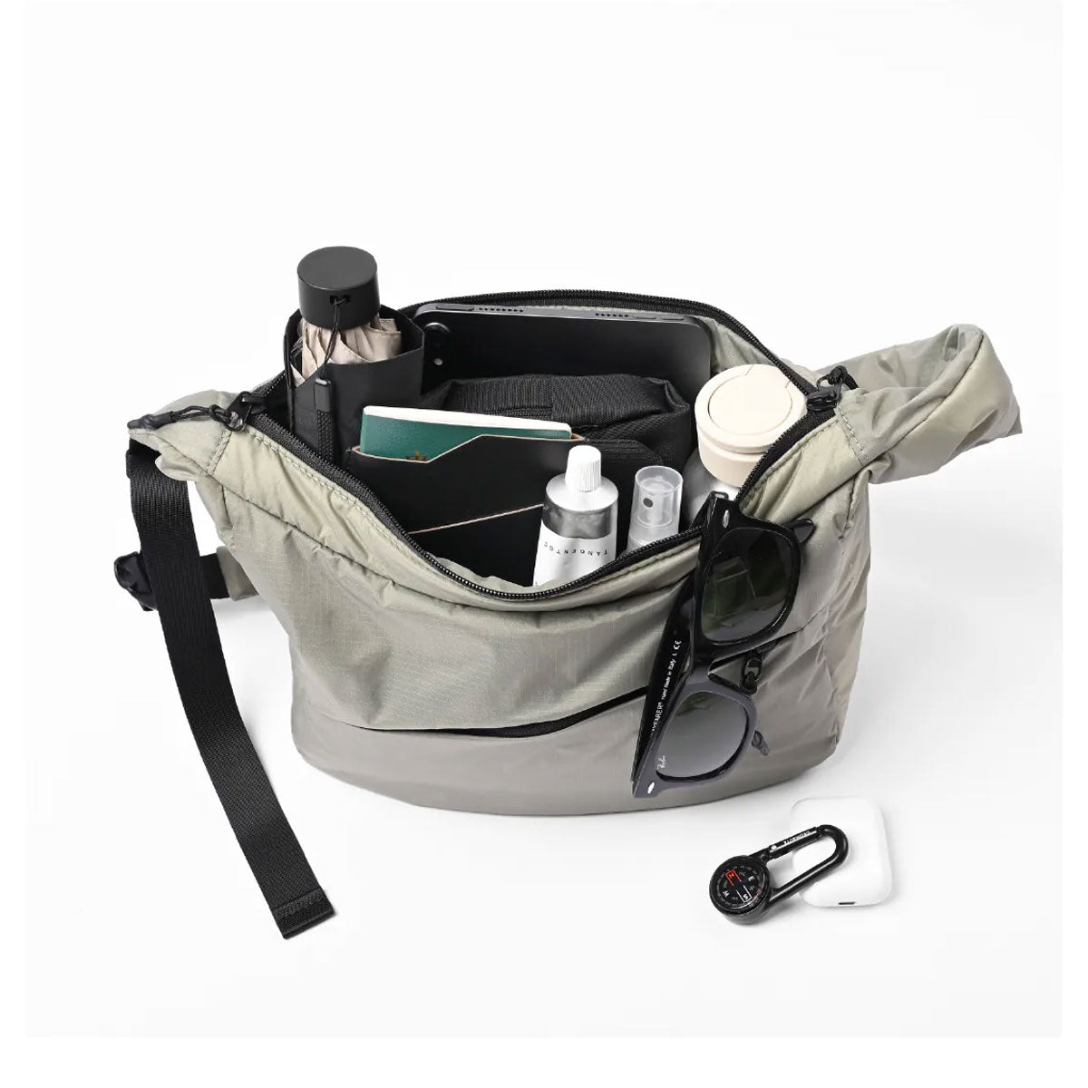 Fyber Forma : Puff Cross Padding Bag 5L : Khaki Green