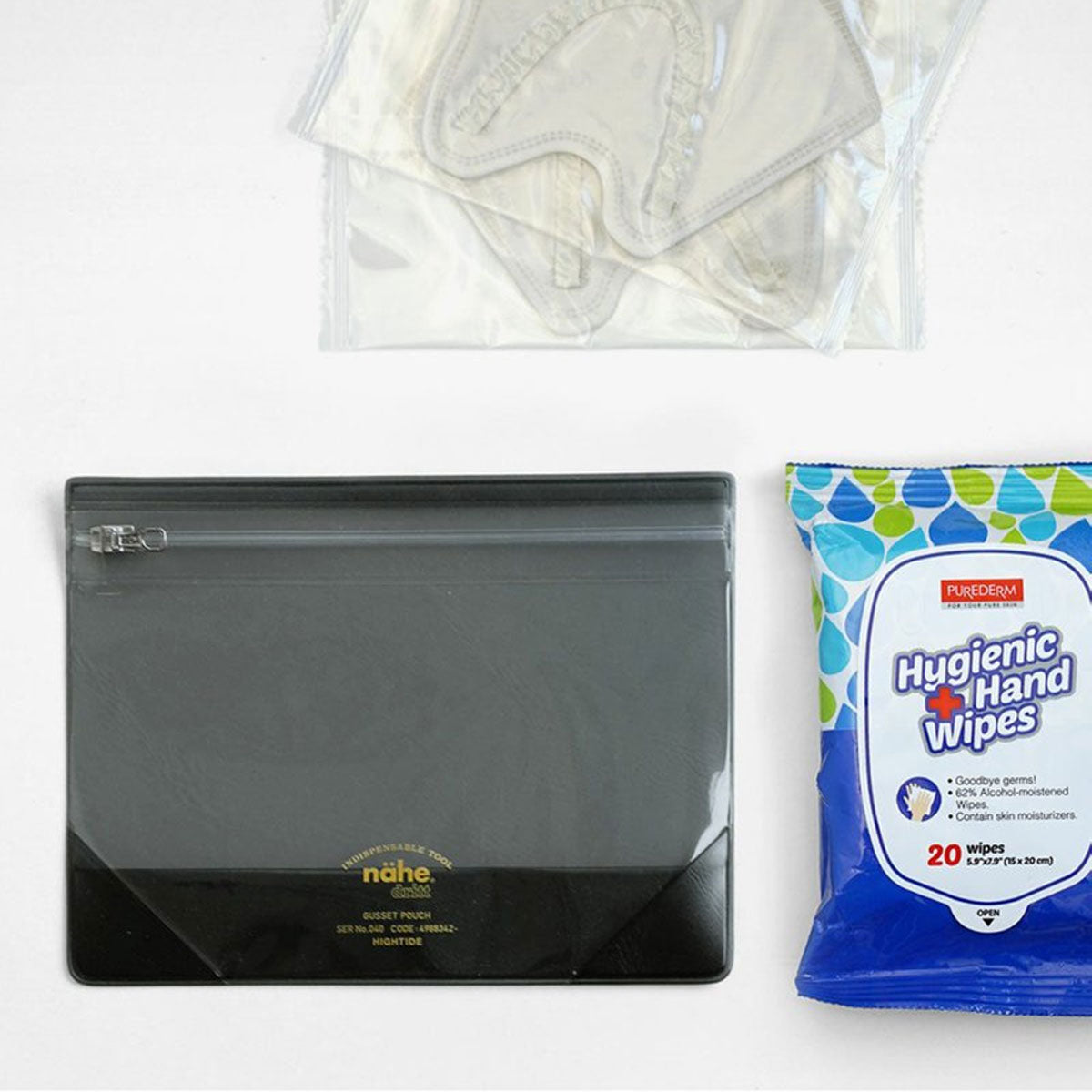 Nähe : Gusset Pouch : Clear Grey