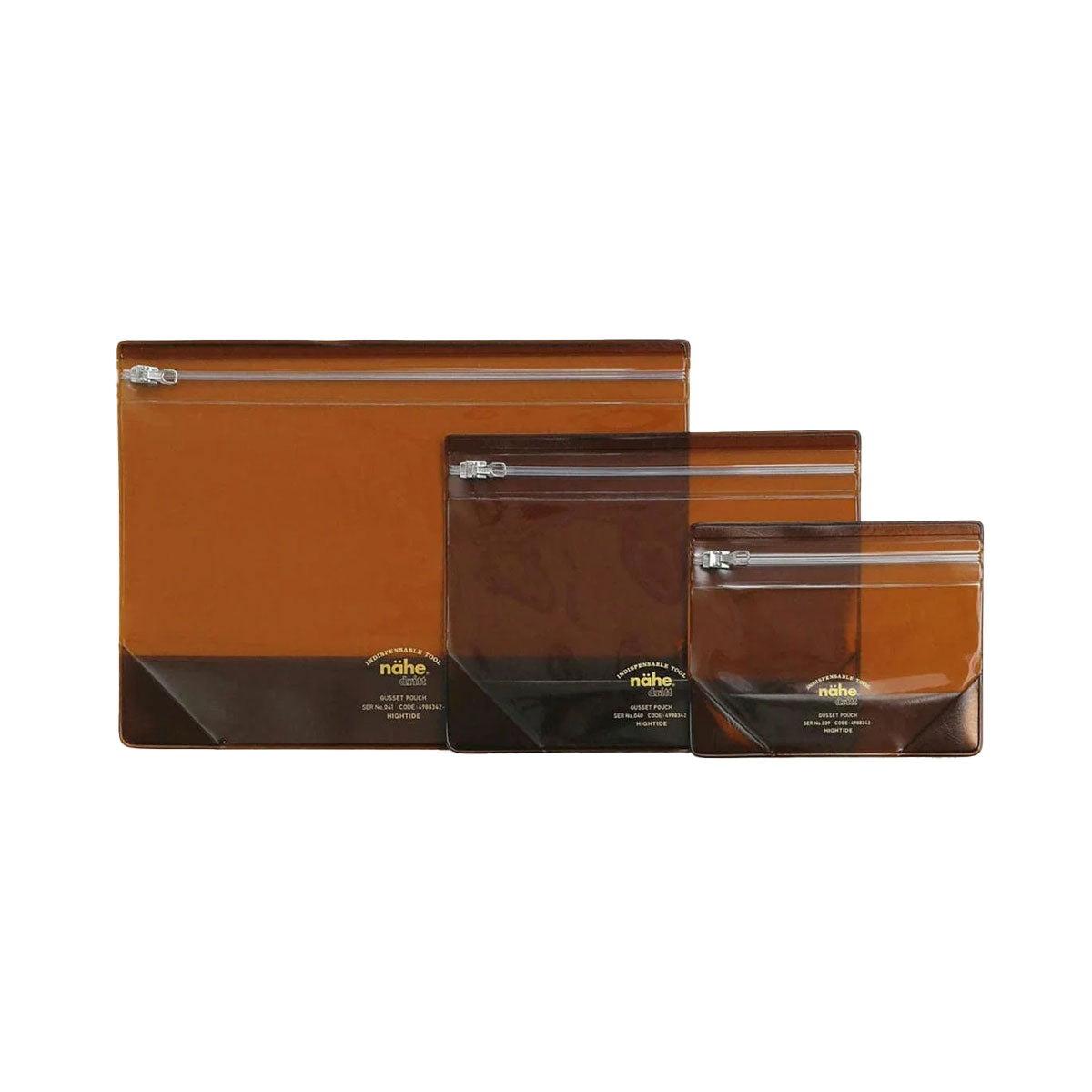 Nähe : Gusset Pouch Clear : Clear Brown