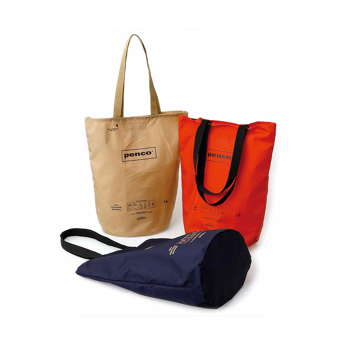 Penco : Bucket Tote (Packable) : Orange
