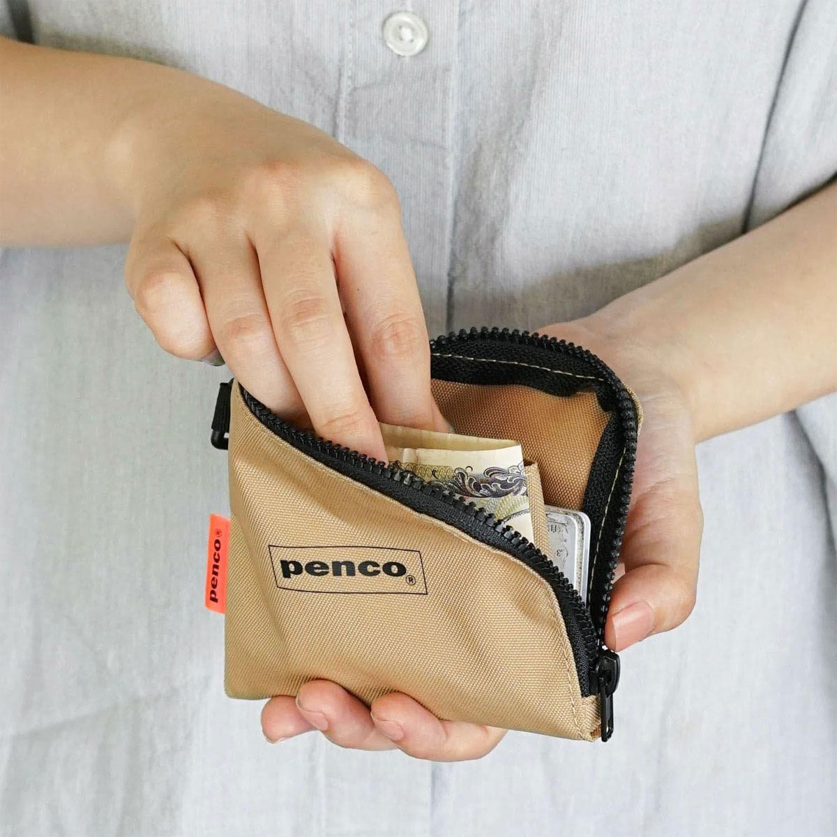 Penco : L-Zip Purse : Black