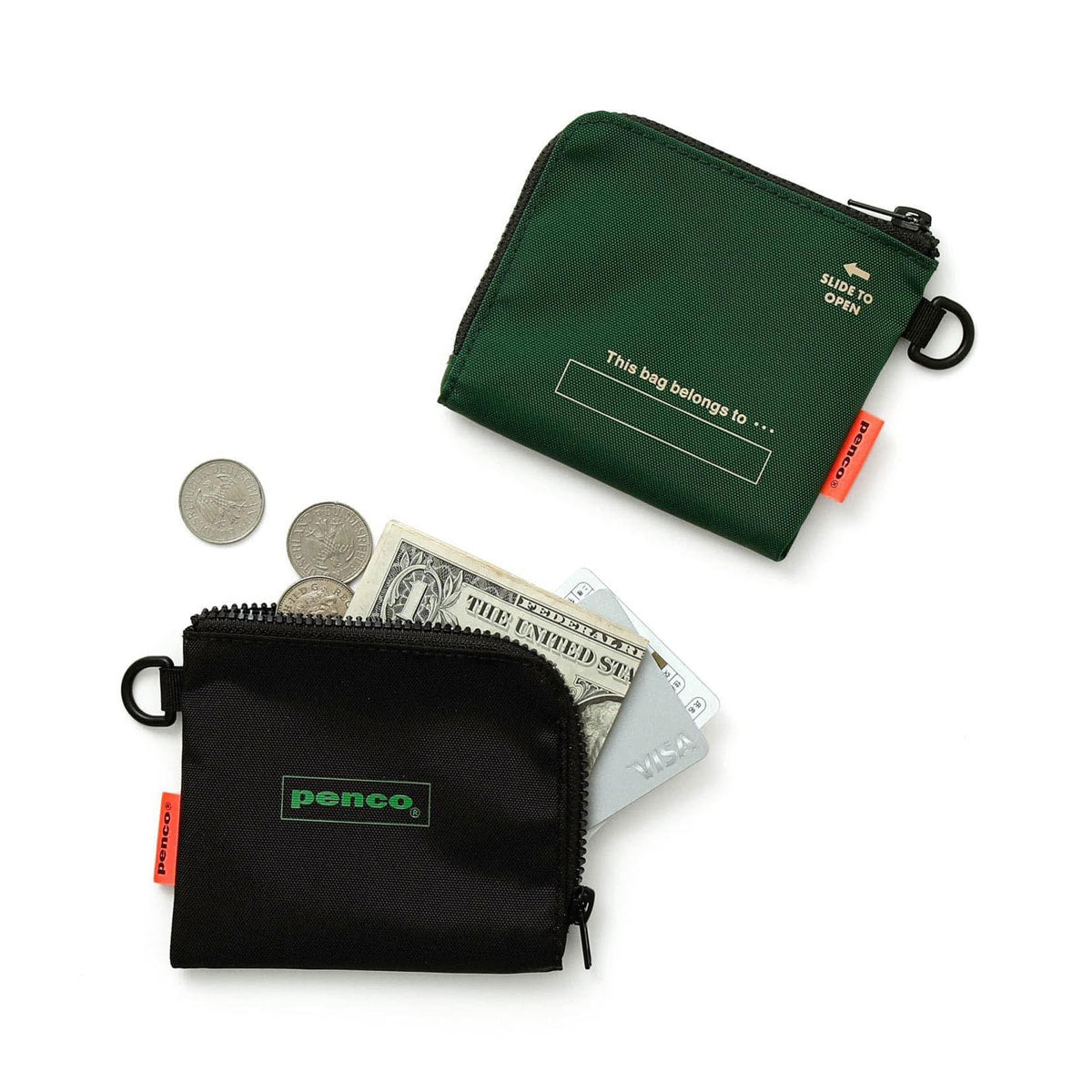 Penco : L-Zip Purse : Black