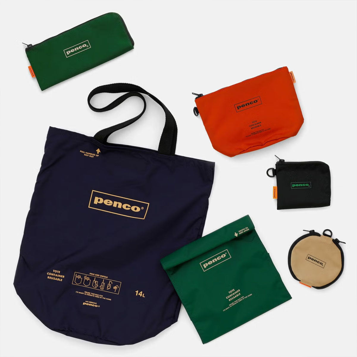 Penco : L-Zip Purse : Orange