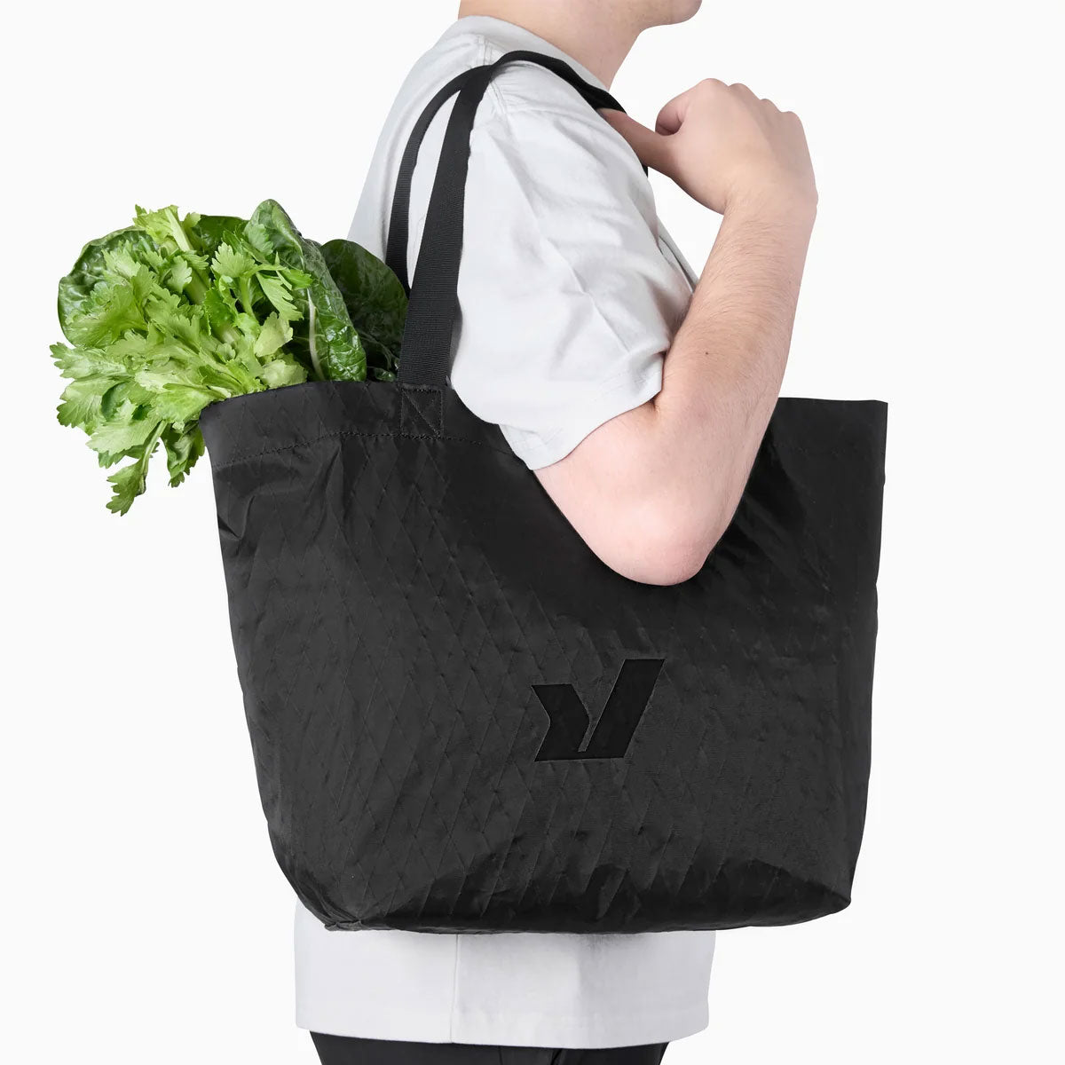 Rushfaster : Reusable Grocery Tote Bag 20L : Black