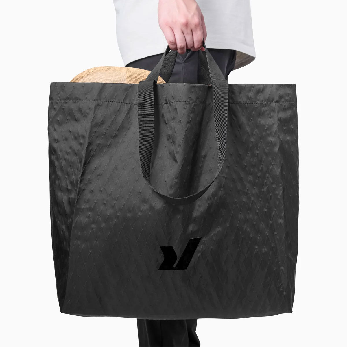 Rushfaster : Reusable Grocery Tote Bag 36L : Black