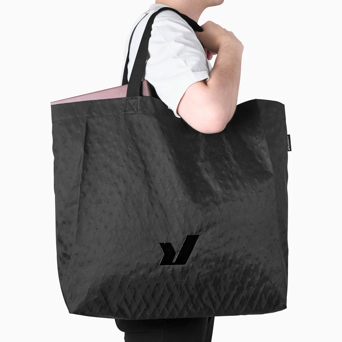 Rushfaster : Reusable Grocery Tote Bag 36L : Black