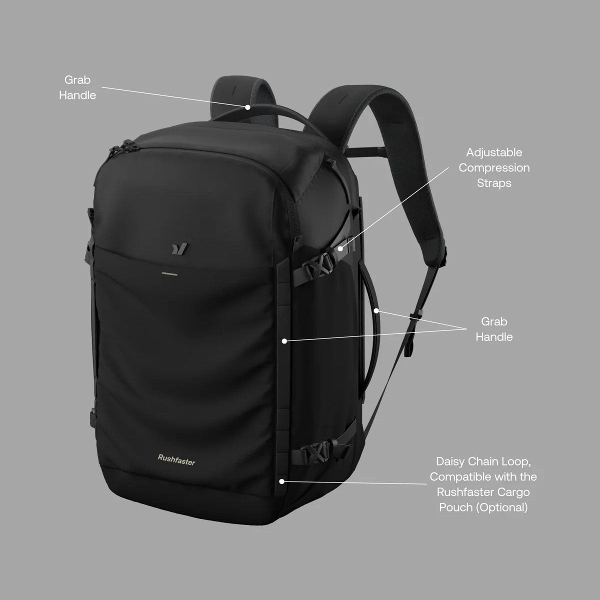 Rushfaster : Travel Backpack 36L : Black