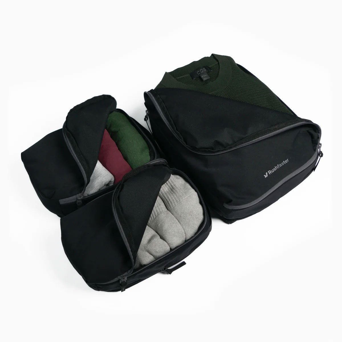 Rushfaster : Travel Packing Cubes (3 Pack)