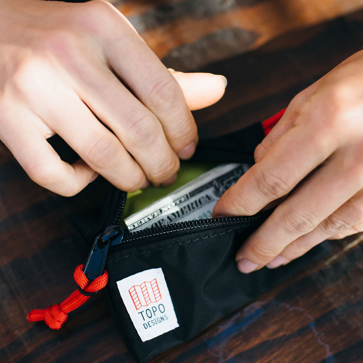 Topo Designs : Accessory Bag : Oil Green/Dark Pine