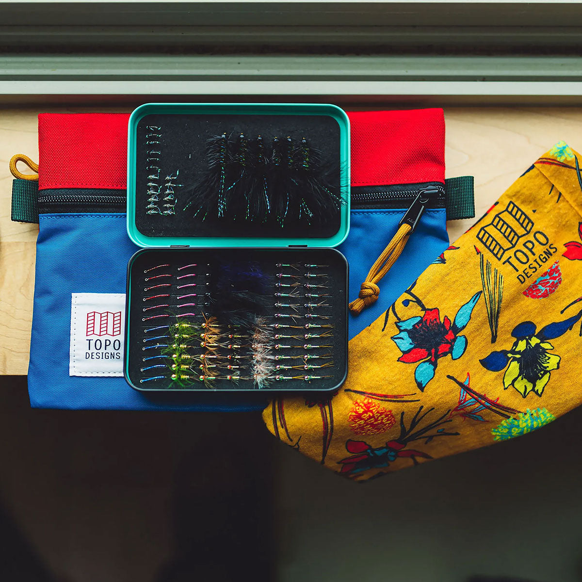 Topo Designs : Accessory Bag : Oil Green/Dark Pine