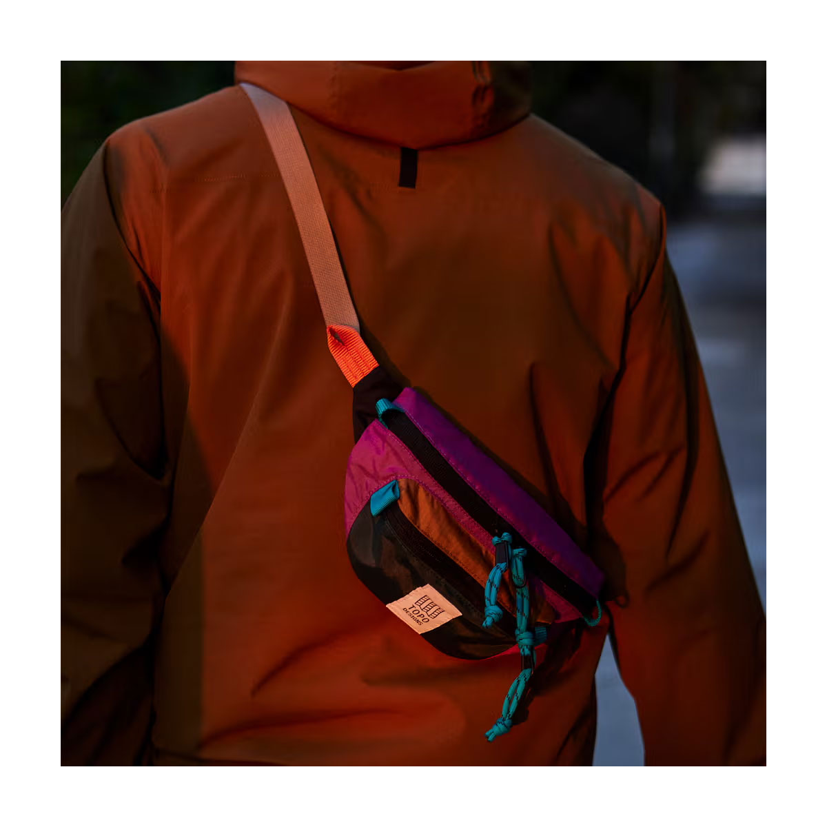 Topo Designs : Mountain Waist Pack : Loganberry/Bone White