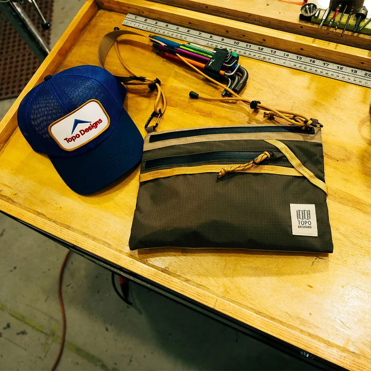 Topo Designs : Mountain Accessory Shoulder Bag : Woodland/Elmwood
