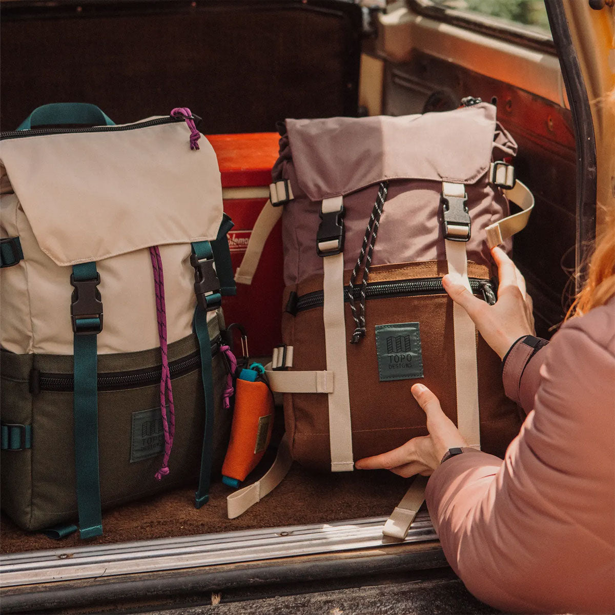 Topo Designs : Rover Pack Classic : Rose/Geode Green