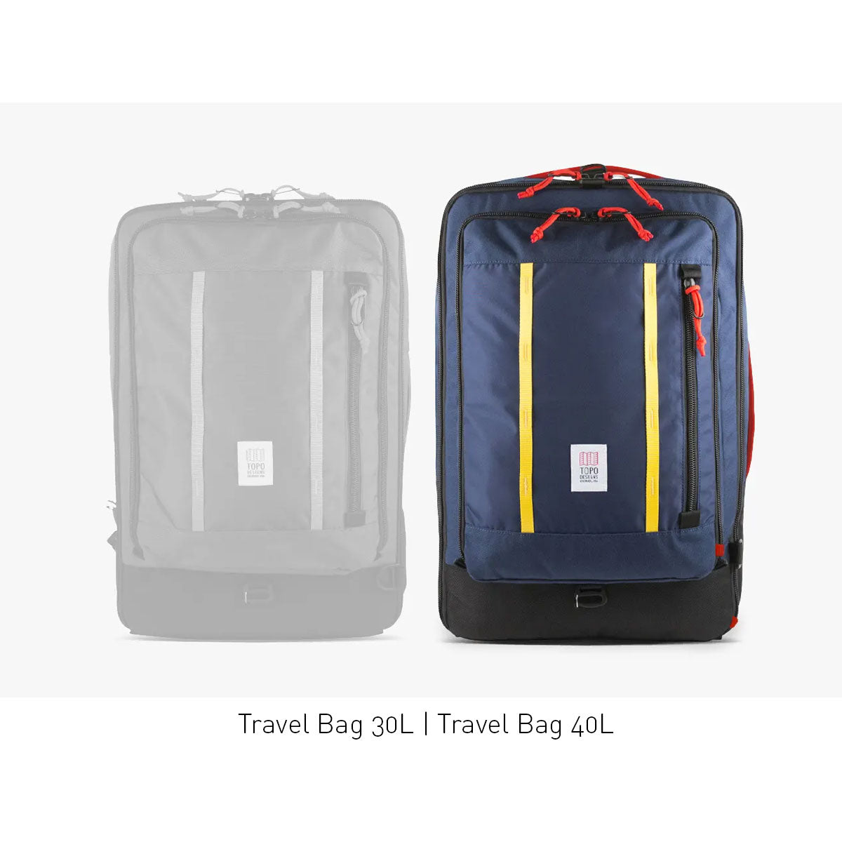 Topo Designs : Global Travel Bag 40L : Dark Denim/Burgundy