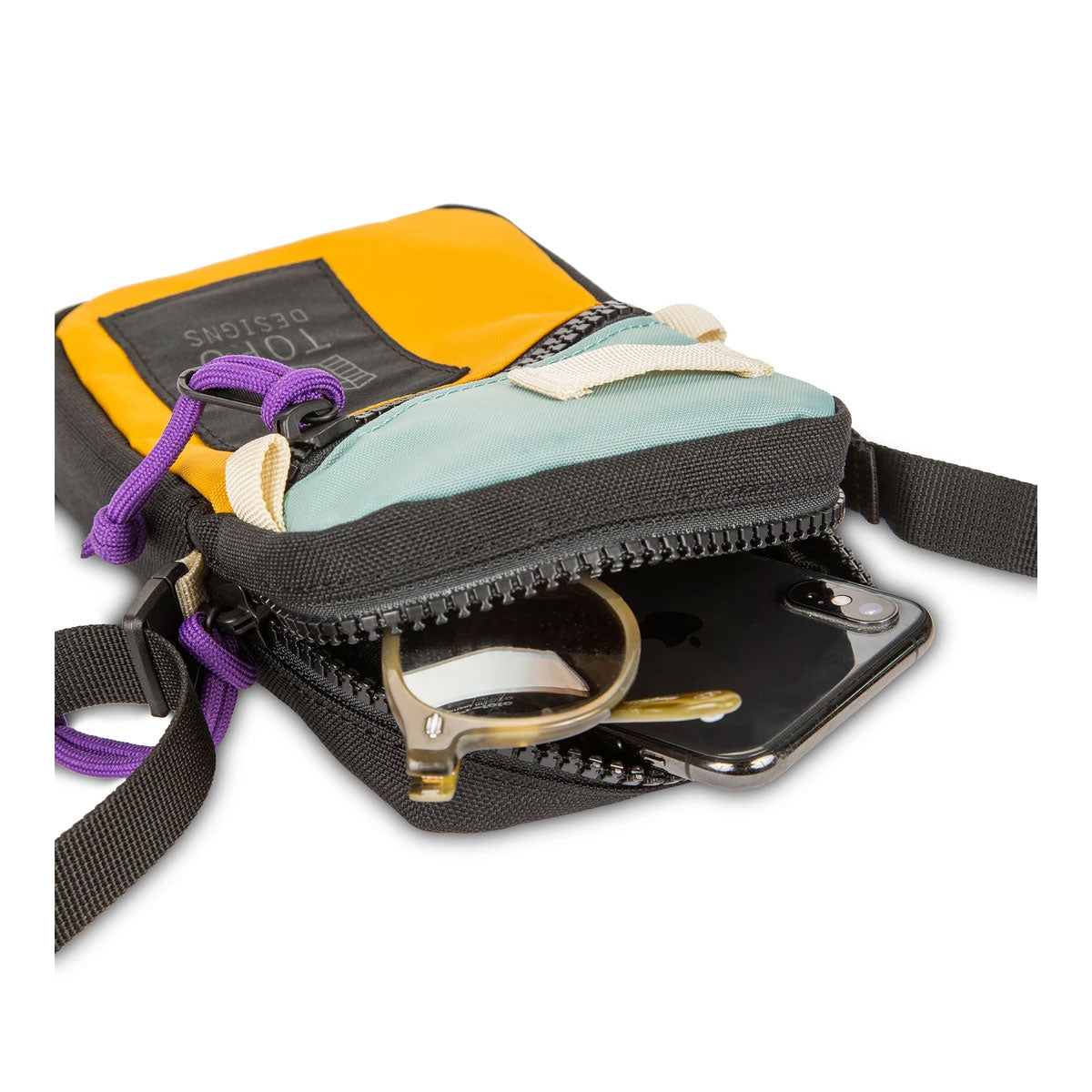 Topo Designs : Mini Shoulder Bag : Maroon/Salsa