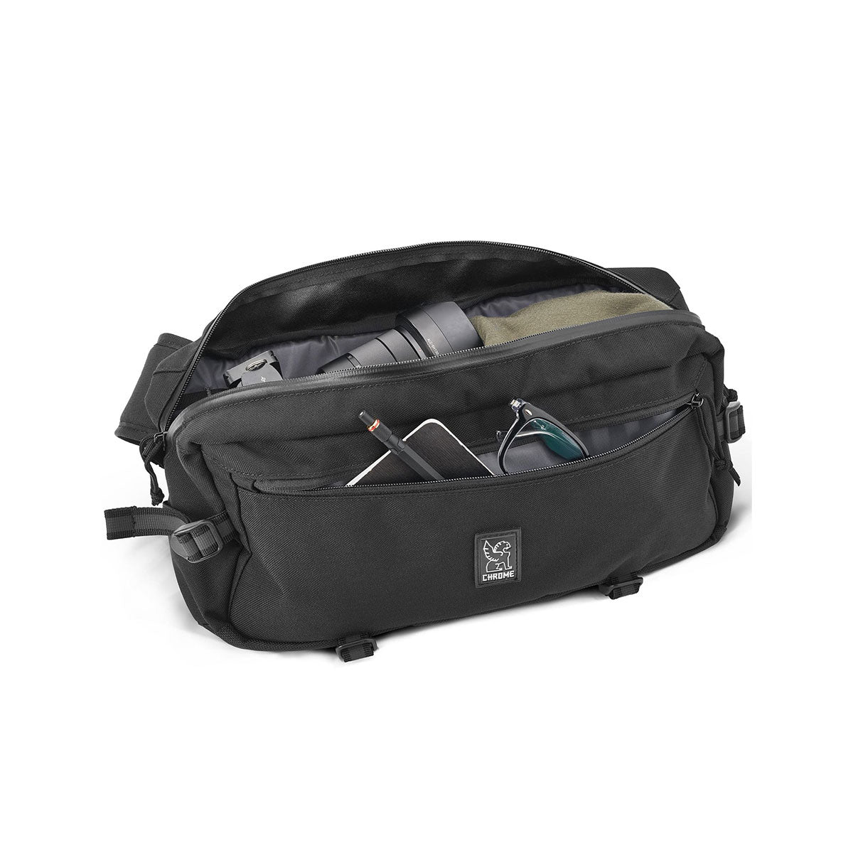 Chrome Industries : Kadet Sling Bag 9L : Black Canvas Leather