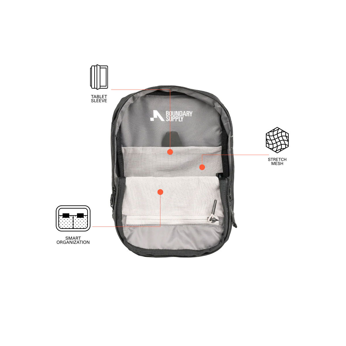[PO] Boundary Supply : Aux Compartment X-Pac : Jet Black