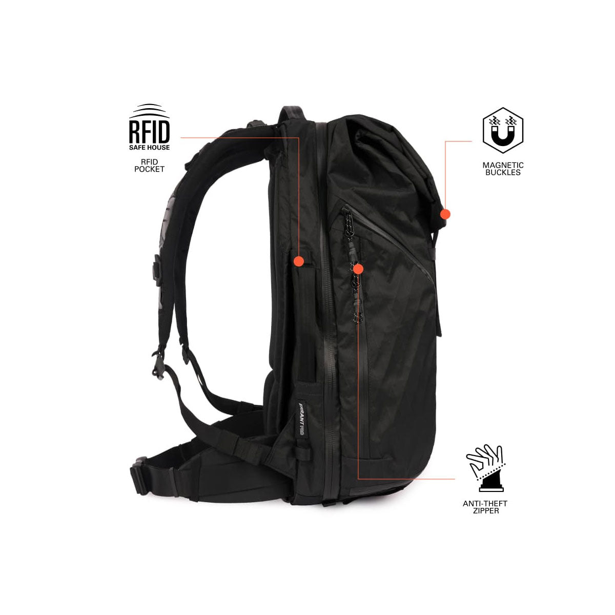 Boundary Supply : Errant Pro X-Pac 31L : Jet Black VX07 Ripstop