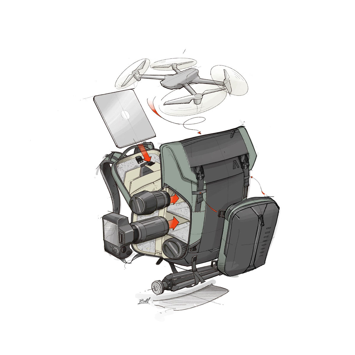 Boundary Supply : Errant Pro X-Pac 31L : Jet Black VX07 Ripstop