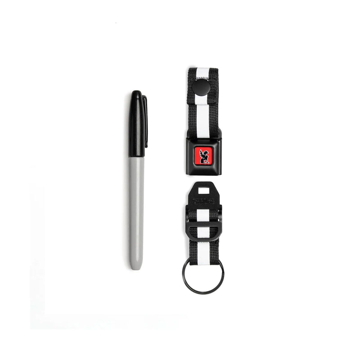 [PO] Chrome Industries : Mini Buckle Key Chain : Black/Red