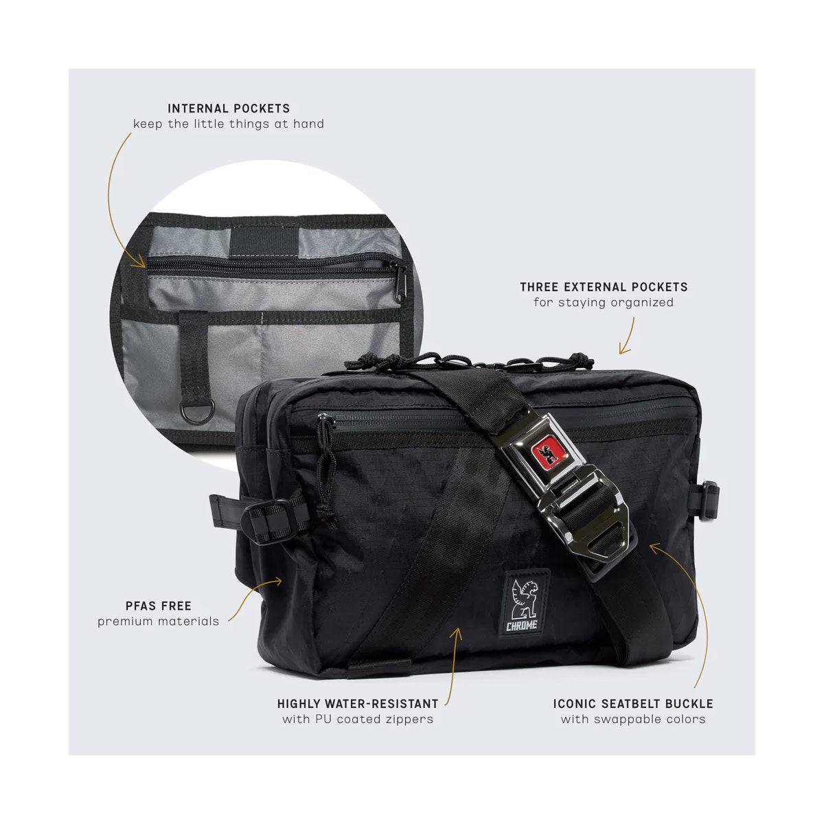 Chrome Industries : Tensile Sling Bag : Chromium