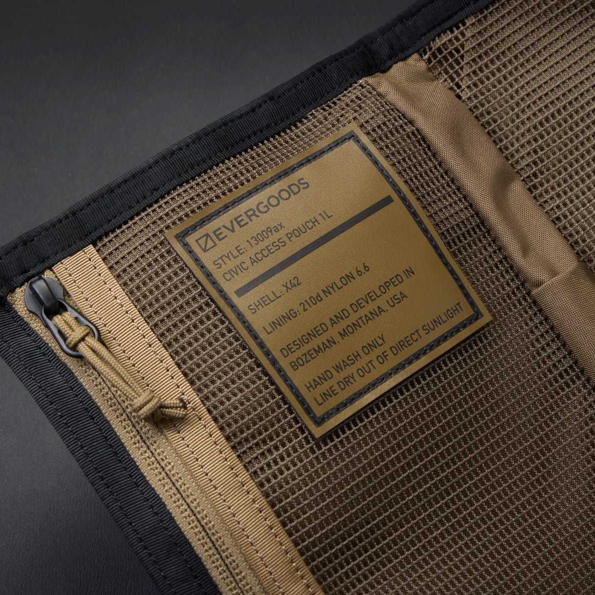 EVERGOODS : Civic Access Pouch 1L : Xpac Black Coyote (2025 LIMITED RELEASE)