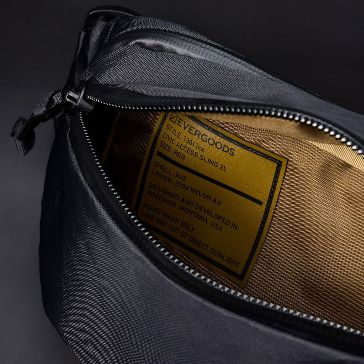 EVERGOODS : Civic Access Sling 2L (V2) : Xpac Black Coyote