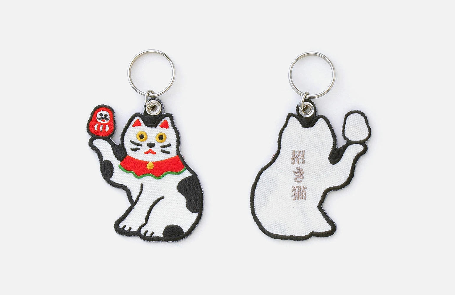 New Retro : Stitchwork Keychain : Maneki-neko