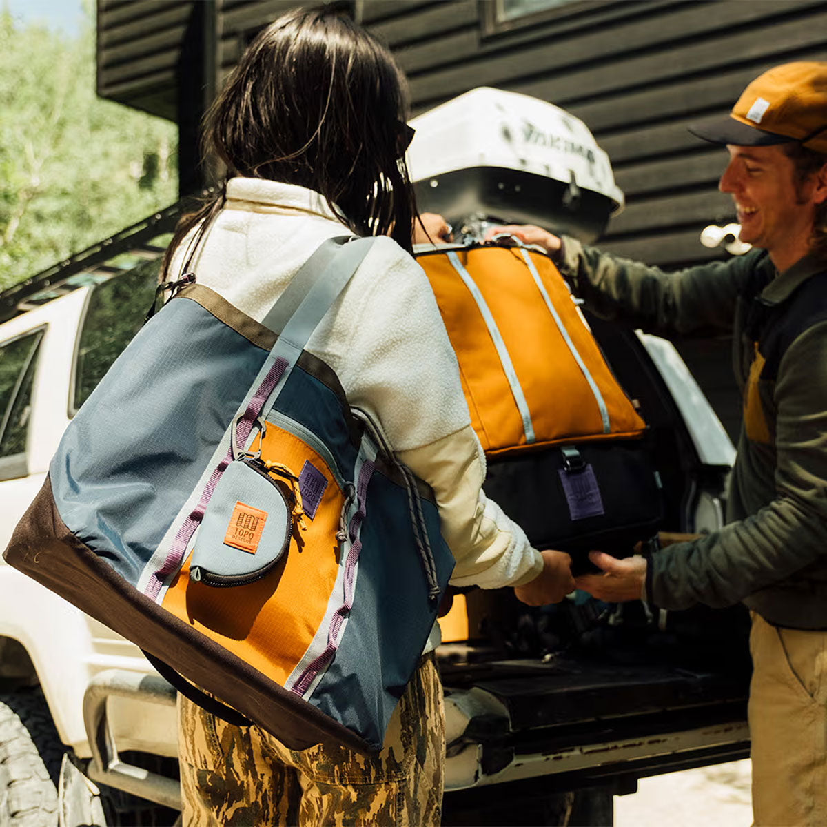 Topo Designs : Mountain Utility Tote : Midnight/Caribbean