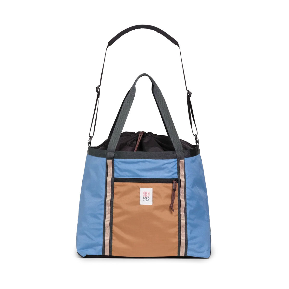 Topo Designs : Mountain Utility Tote : River Blue/Brown Oak