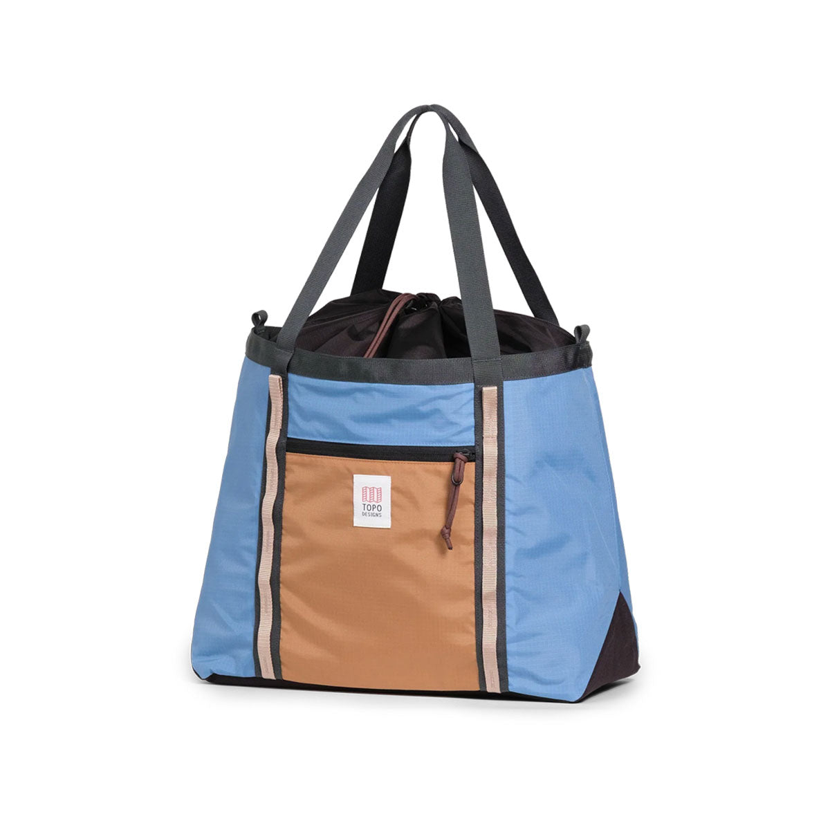 Topo Designs : Mountain Utility Tote : River Blue/Brown Oak